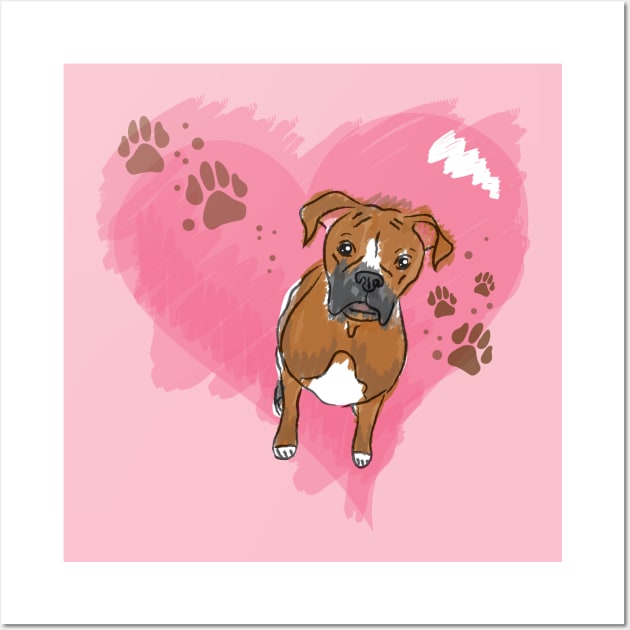 Boxer Love Wall Art by LunaAndromeda